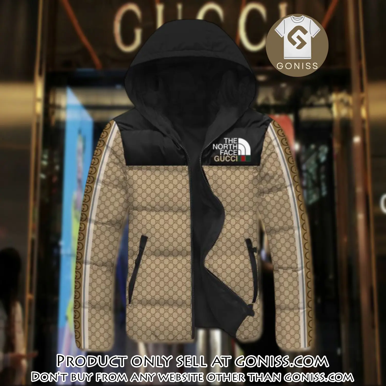 Gucci downfilled coat ultralight down jacket outdoor jacket warm outwear dfj1004 gn0814077